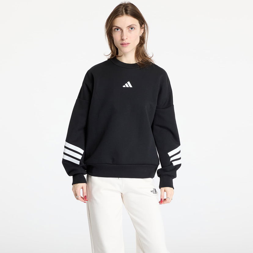 Pulover adidas Originals Future Icons Three Stripes Sweatshirt Črna | JE0203