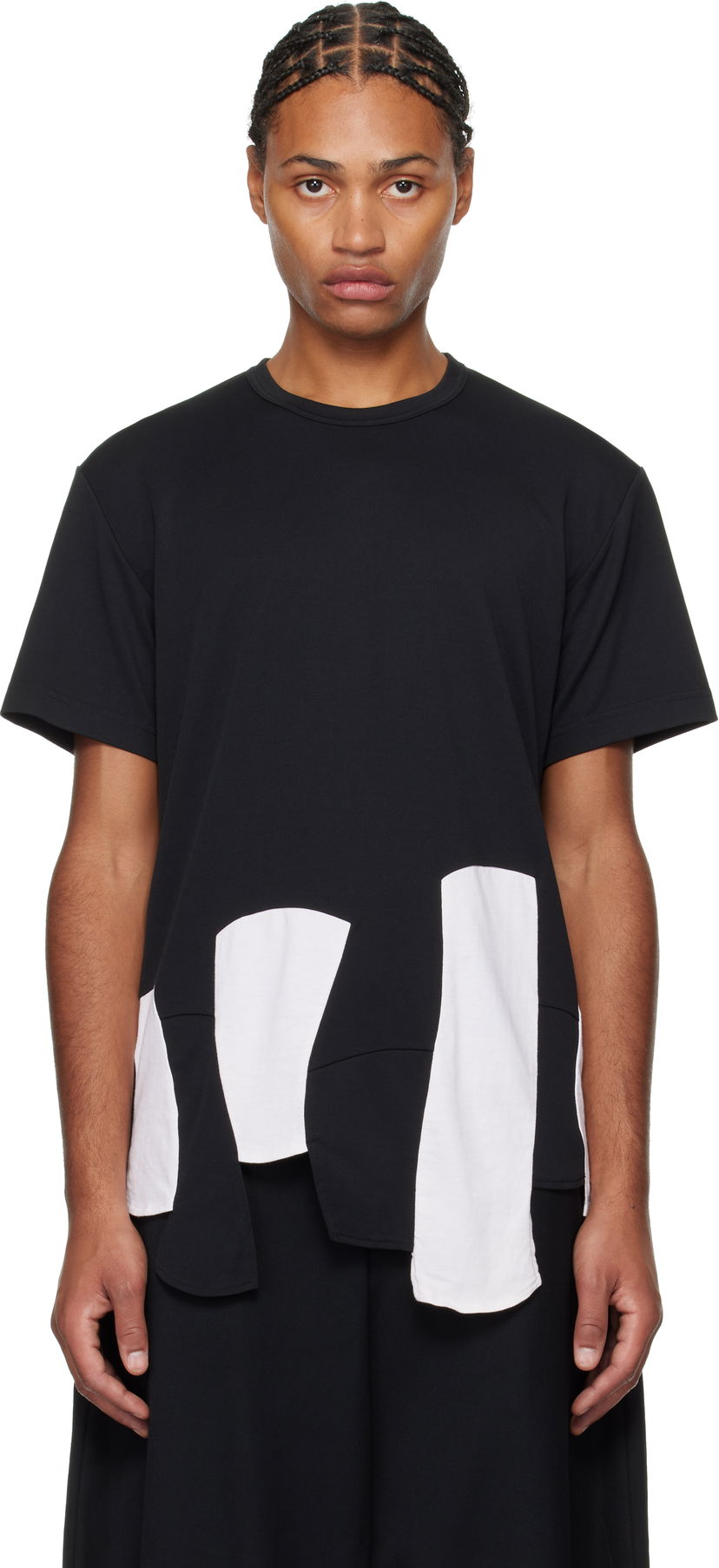Majica Comme des Garçons Paneled T-shirt Črna | PN-T021-051