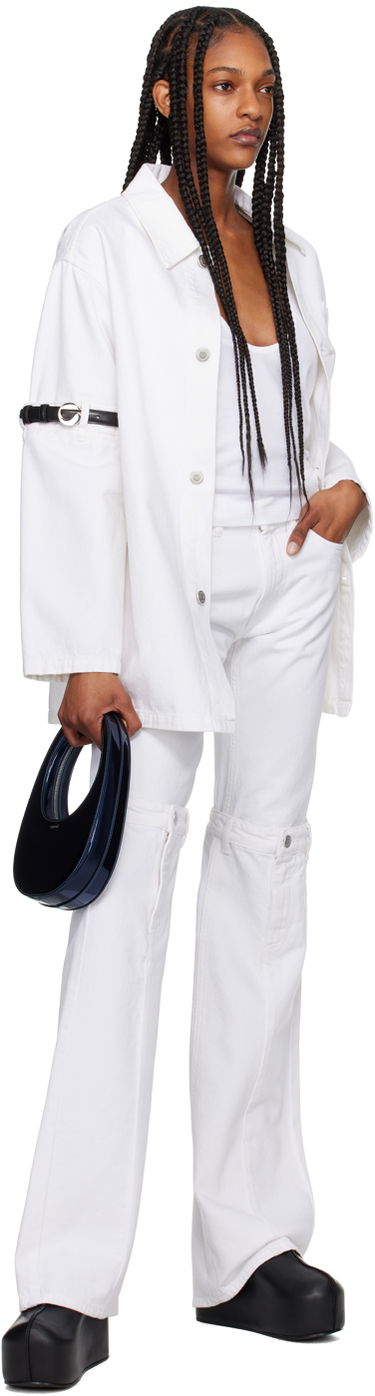 Kavbojke Coperni Open Knee Jeans Bela | COPP55251, 3