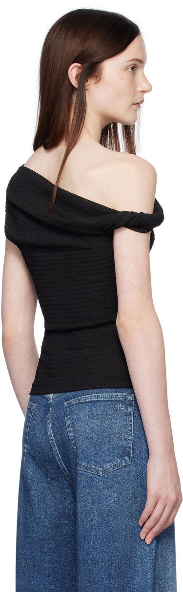 Majica brez rokavov rag & bone rag & bone Lou Off Shoulder Blouse Črna | WAC24HT032TM32, 2