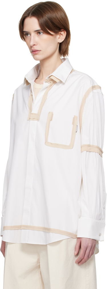 Srajce Maison Margiela Maison Margiela Contrast Trim Shirt Bela | S51DT0018 M35391, 3