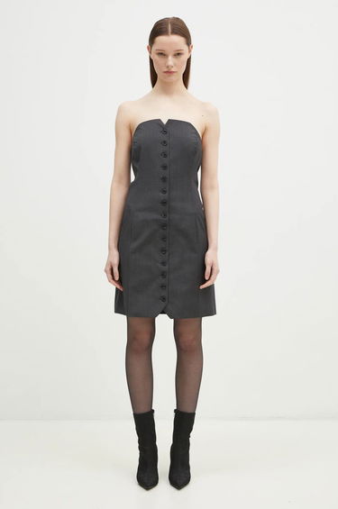 Obleke Samsoe Samsoe Samsoe Samsoe Saellen Mini Dress Siva | F24400132, 4