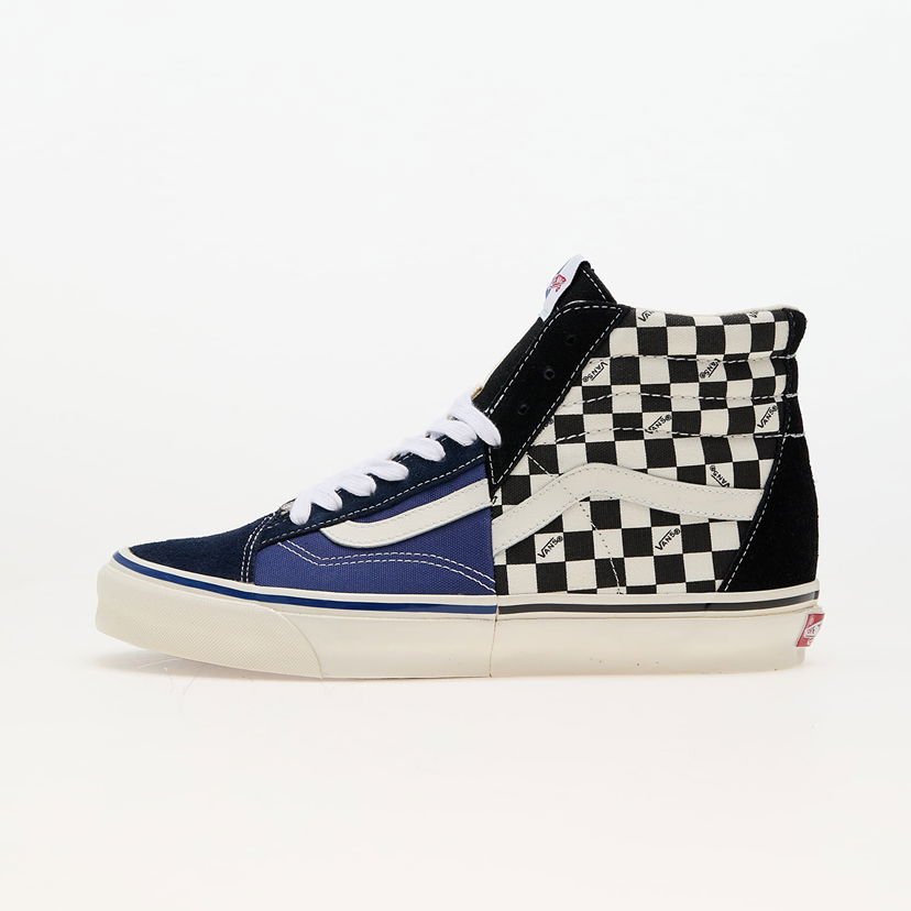 Skateboarding Vans Clash The Wall LX Suede/Canvas Black Checkerboard Mornarica | VN000CNKBKC1