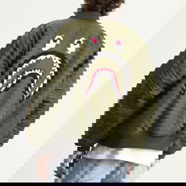 Bomber jakna BAPE Shark MA-1 Bomber Jacket with Tiger Graphic and Letter Patches Zelena | 001HJL801003M-ODR, 3