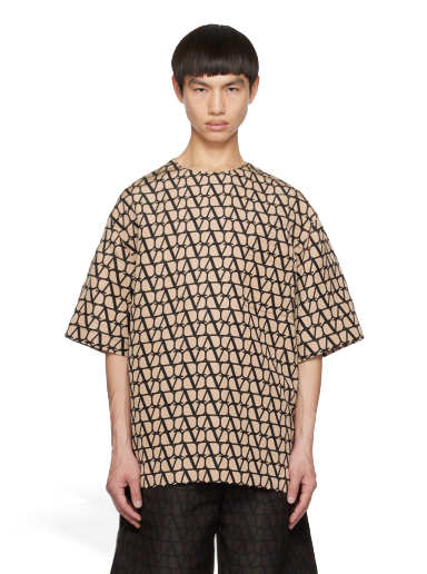 Majica Valentino Printed T-Shirt Bež | 2V0CJI209D0