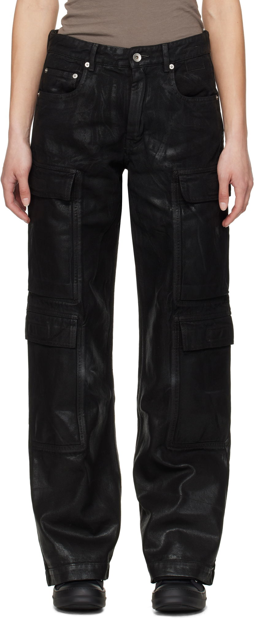 Cargo hlače Rick Owens Rick Owens DRKSHDW Hollywood Double Cargo Pants Črna | DS01E3308 DCF