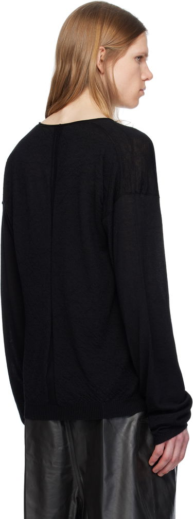 Pleteni pulover Rick Owens Rick Owens Hollywood V-Neck Sweater Črna | RU01E5621 WS, 2