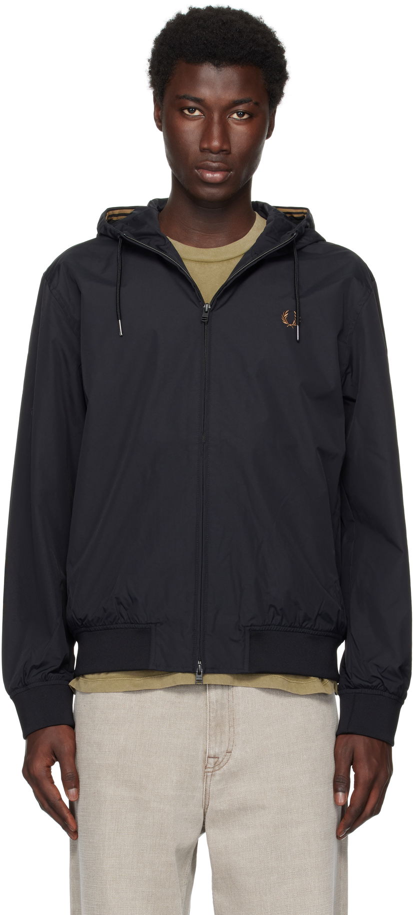 Jakna Fred Perry Fred Perry 'The Hooded Brentham' Jacket Črna | J9040