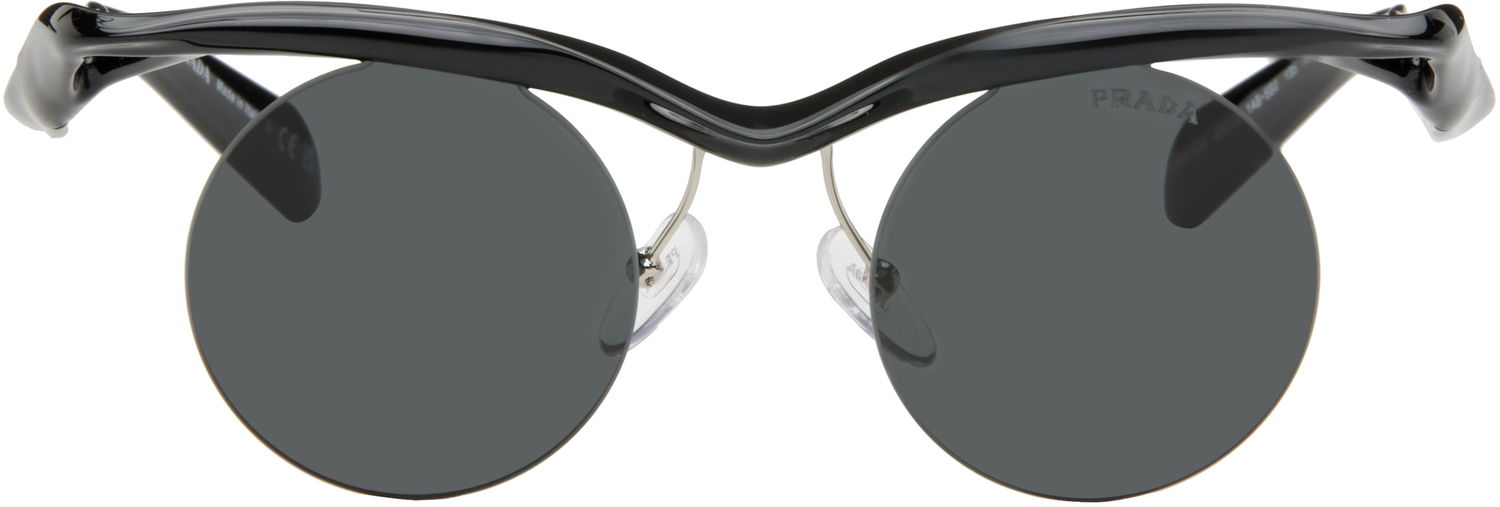 Sončna očala Prada Prada Twisted Frame Circle Sunglasses Črna | 0PR A24S 1AB5S043 8056262141410, 0