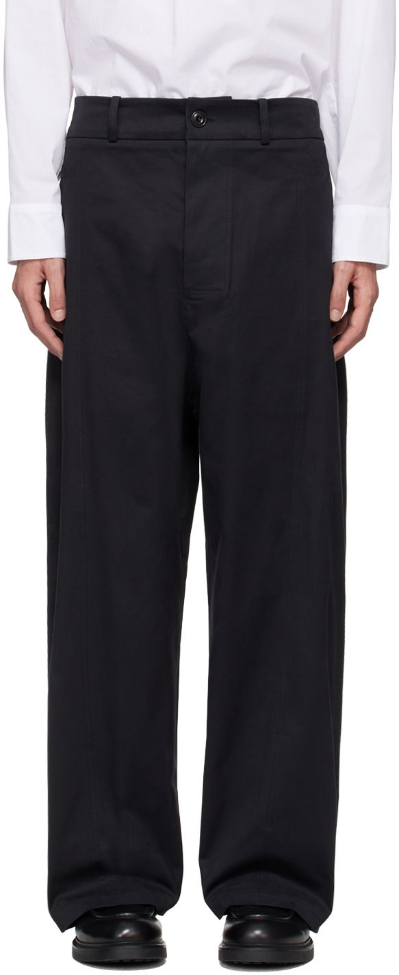 Hlače sage NATION SAGE NATION Welt Trousers Črna | S019 WELT TROUSER