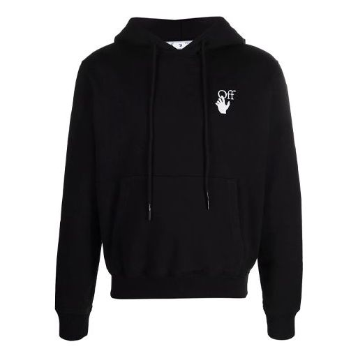 Pulover Off-White Off-White FW21 Long Sleeves Hoodie Črna | OMBB034F21FLE0021084