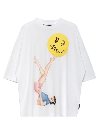 Majica Palm Angels Juggler Pin Up Logo T-Shirt Rumena | PMAA041R21JER0020130