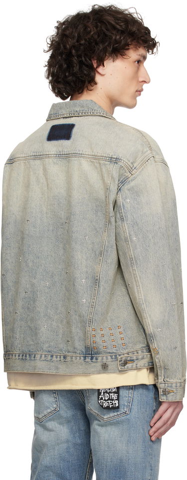 Jakna Ksubi Ksubi Oh G Stagelight Metalik Denim Jacket Modra | MSP25JK010, 2