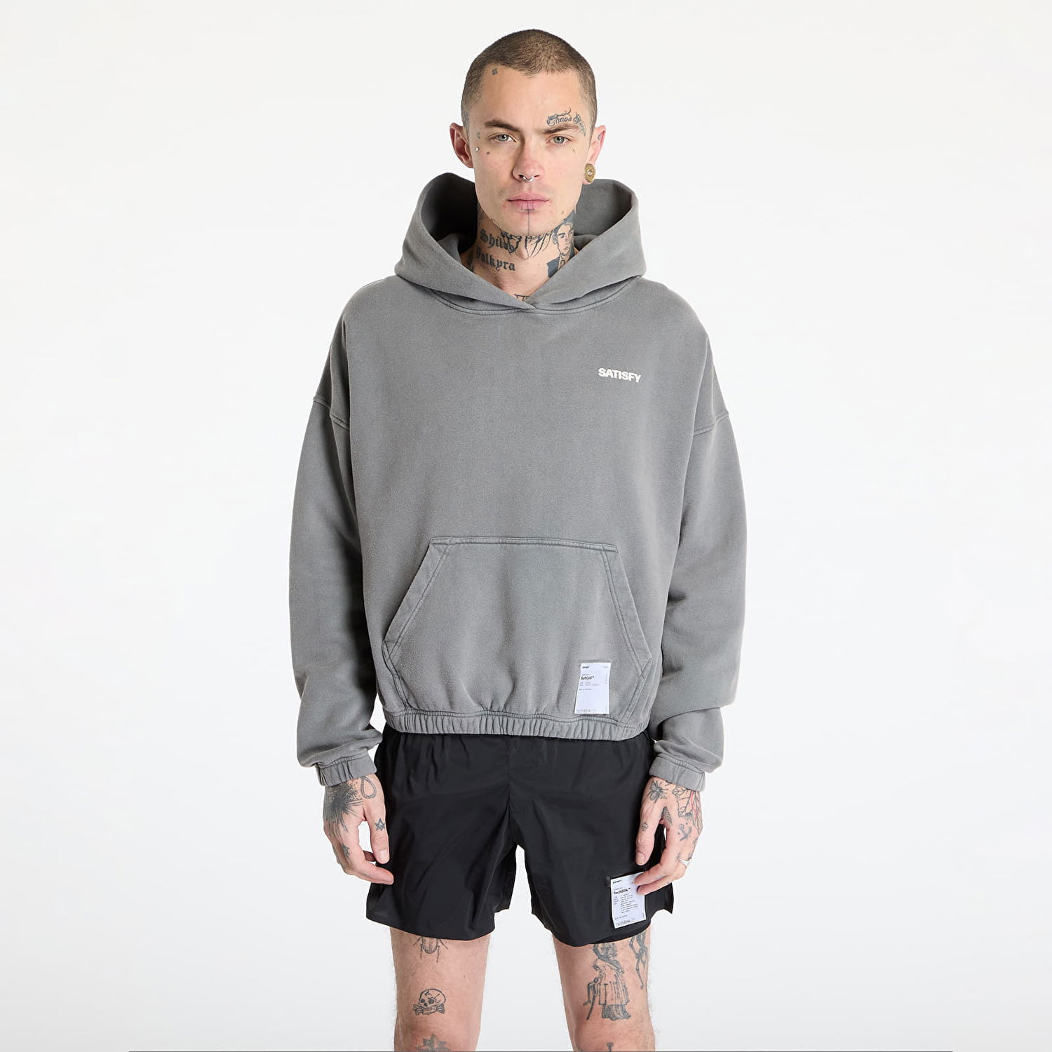 Pulover Satisfy Satisfy SoftCell Hoodie Siva | 11046-AG-SAB, 0