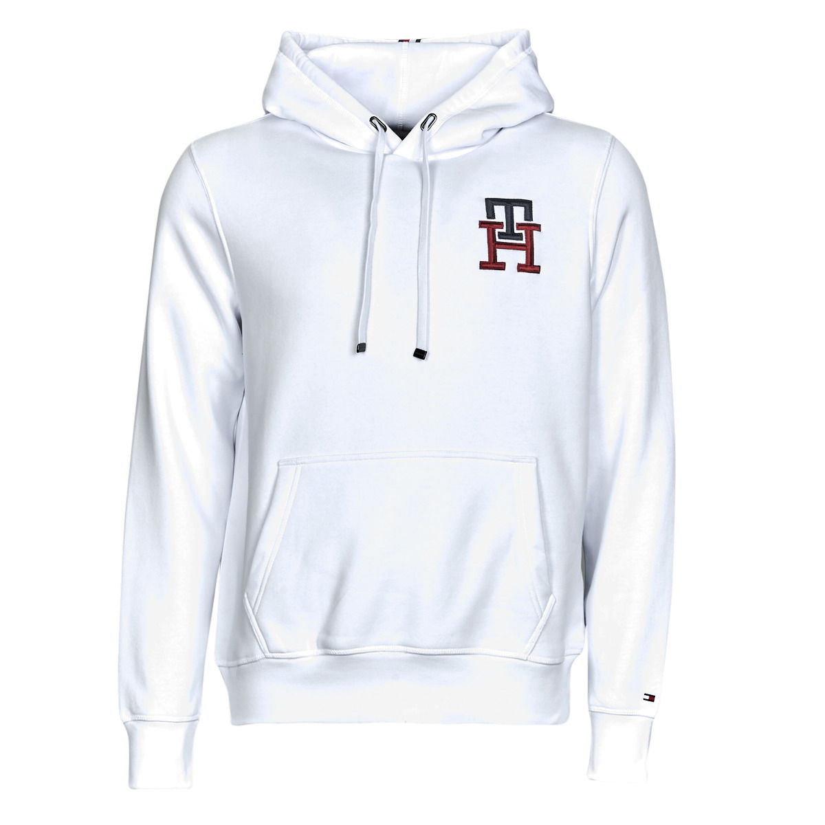 Pulover Tommy Hilfiger ESSENTIAL MONOGRAM HOODIE Bela | MW0MW28677-YBR, 0
