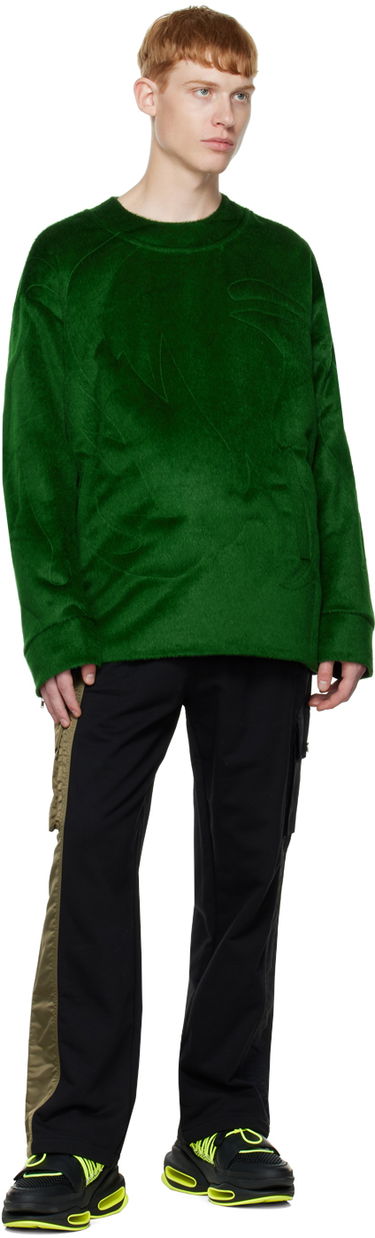 Pleteni pulover Feng Chen Wang Feng Chen Wang Paneled Sweatshirt Zelena | FUF14SS01, 3