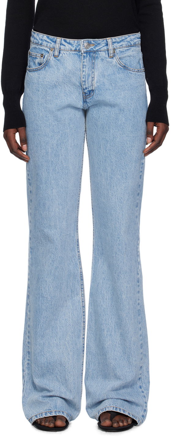 Kavbojke Coperni Faded Jeans Modra | COPP53202