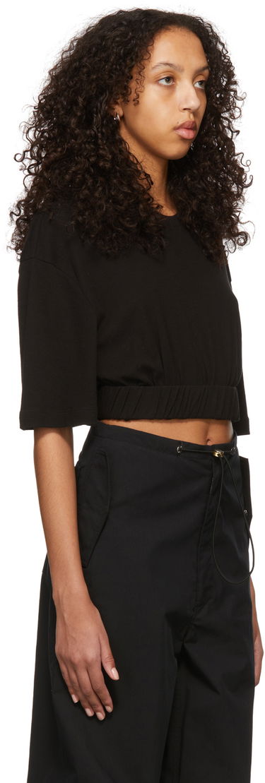 Krop-top Dion Lee Cotton Cropped T-Shirt Bež | A3534S22, 4