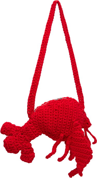 Torba za čez ramo Charles Jeffrey Loverboy Charles Jeffrey LOVERBOY Crochet Lobster Shoulder Bag Rdeča | 54120401, 2