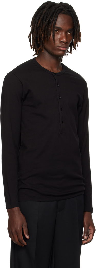 Majice in brezrokavniki Tom Ford TOM FORD Cotton Henley Mornarica | T4M151040, 4