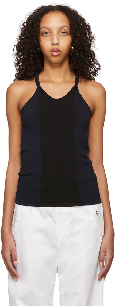 Majica brez rokavov Dion Lee Cotton Blend Tie-Strap Tank Top Mornarica | C7057S22, 0