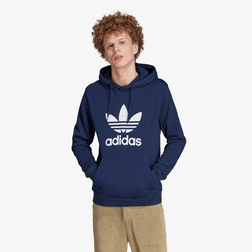 Pulover adidas Originals Adicolor Classics Trefoil Hoodie Mornarica | IM4496