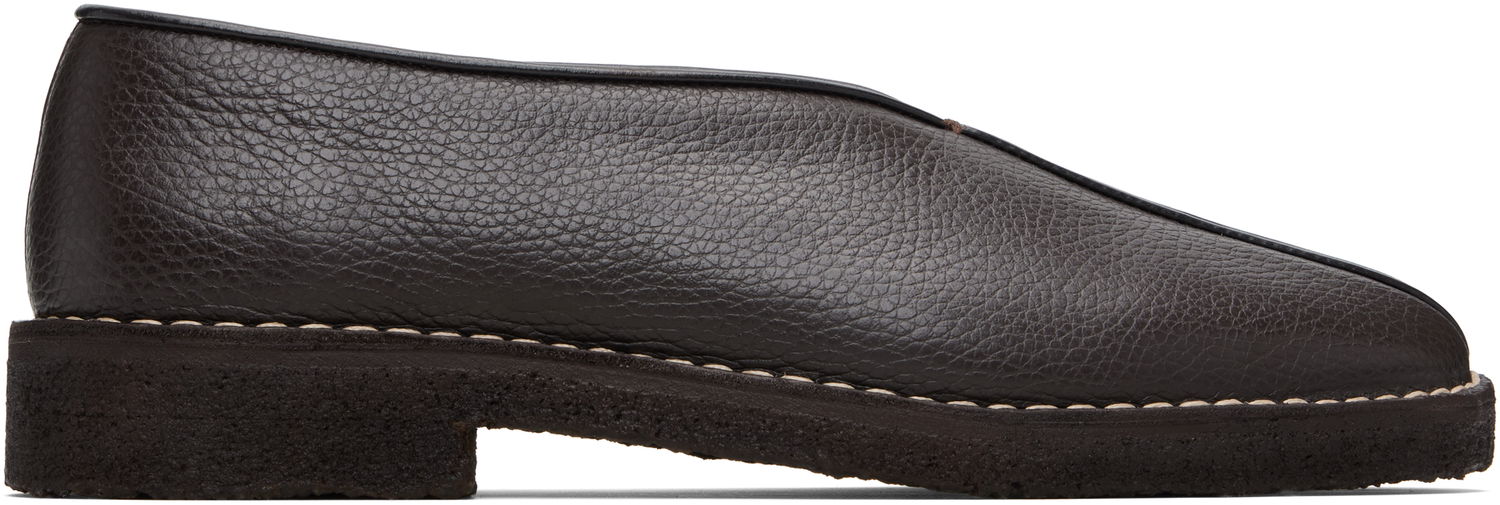 Superge in čevlji LEMAIRE Piped Crepe Loafers Rjava | FO0247 LL205, 0