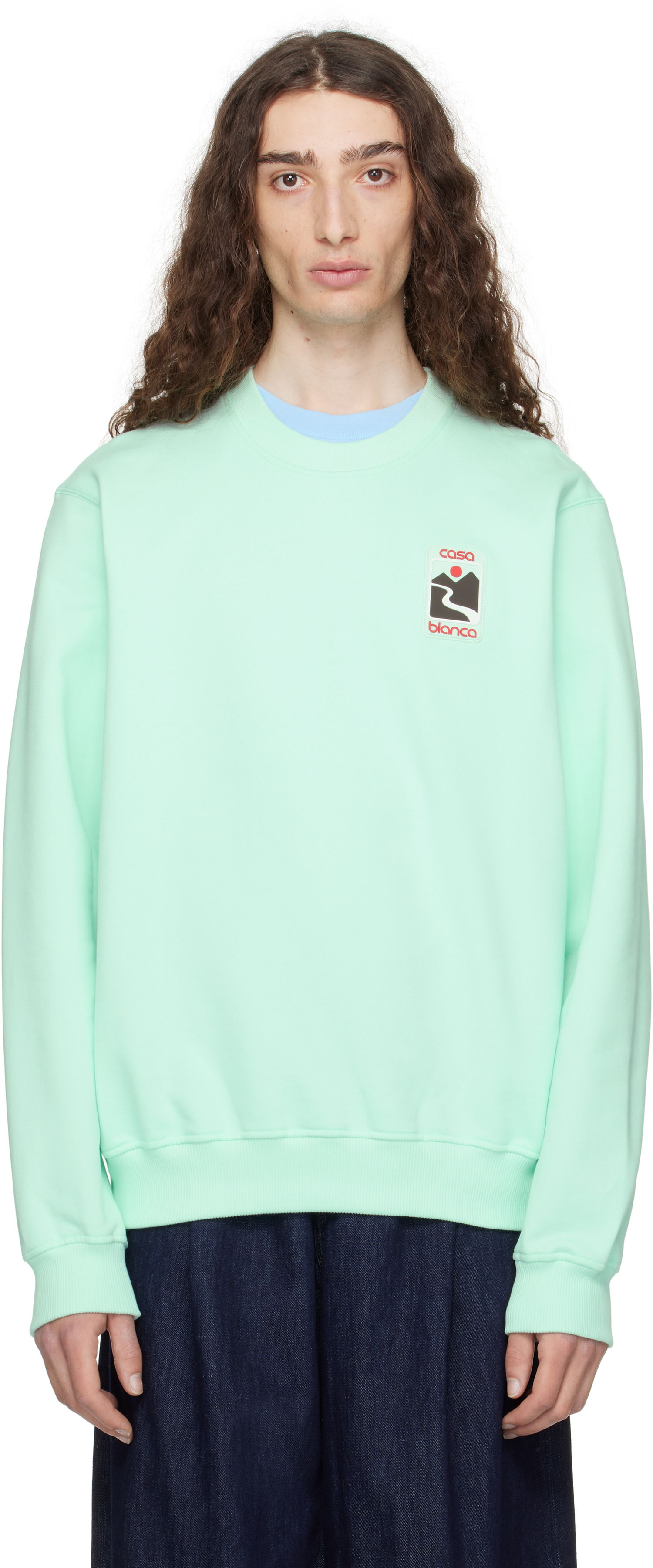 Pulover Casablanca Casablanca Sunset Valley Sweatshirt Zelena | MPF25-JTP-293-04, 0