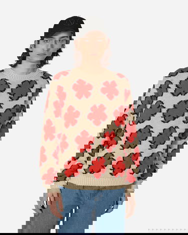 Pleteni pulover KENZO All-Over Boke Flower Jumper Bež | FD55PU3563CI 03, 0