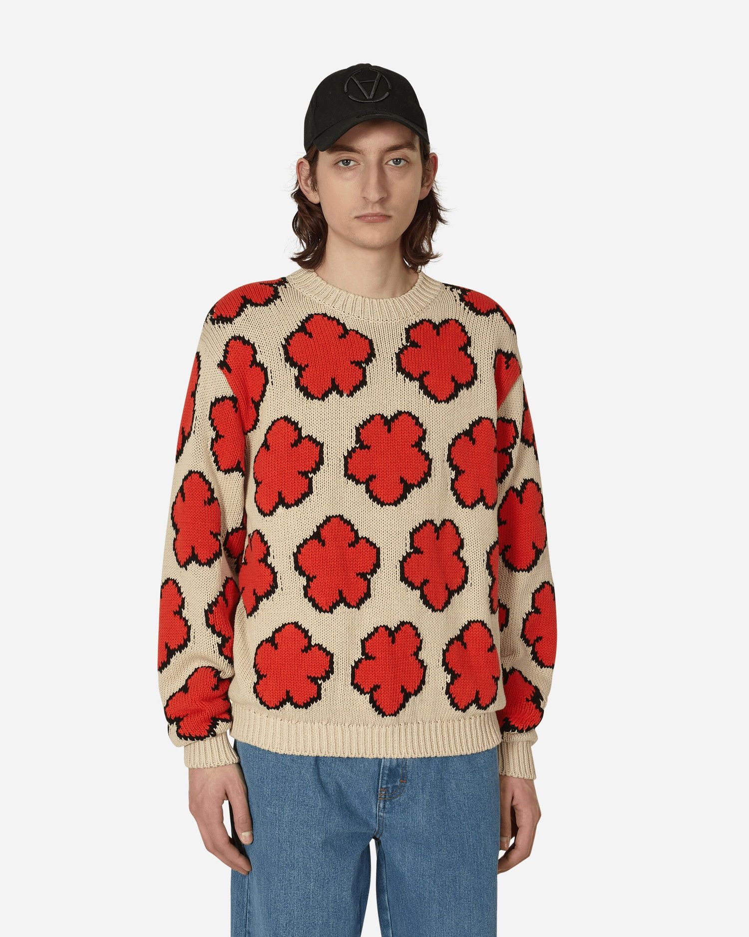 Pleteni pulover KENZO All-Over Boke Flower Jumper Bež | FD55PU3563CI 03, 0
