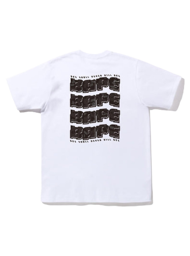 Majica BAPE Distortion Tee Bela | 1I80-110-054