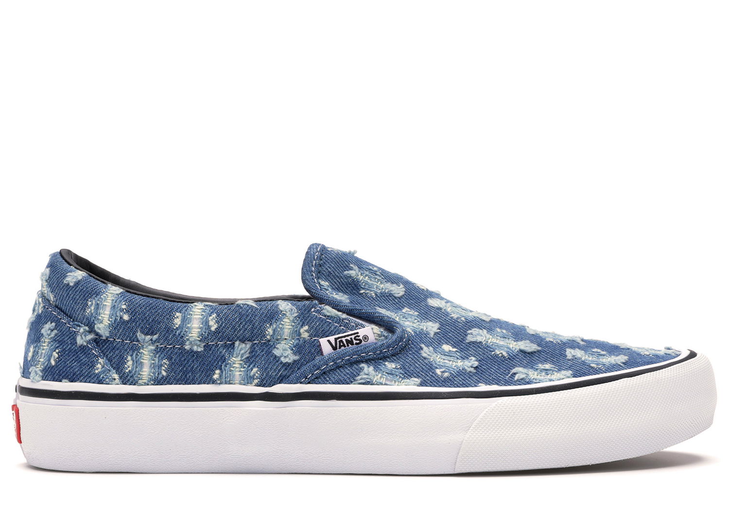 Superge in čevlji Vans Slip-On Supreme Hole Punch Denim Blue Modra | VN0A38DD2DD, 0