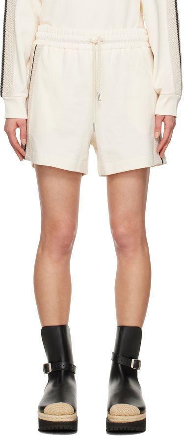 Kratke hlače Moncler Moncler Striped Trim Shorts Bela | K10938H0001789A1K, 0