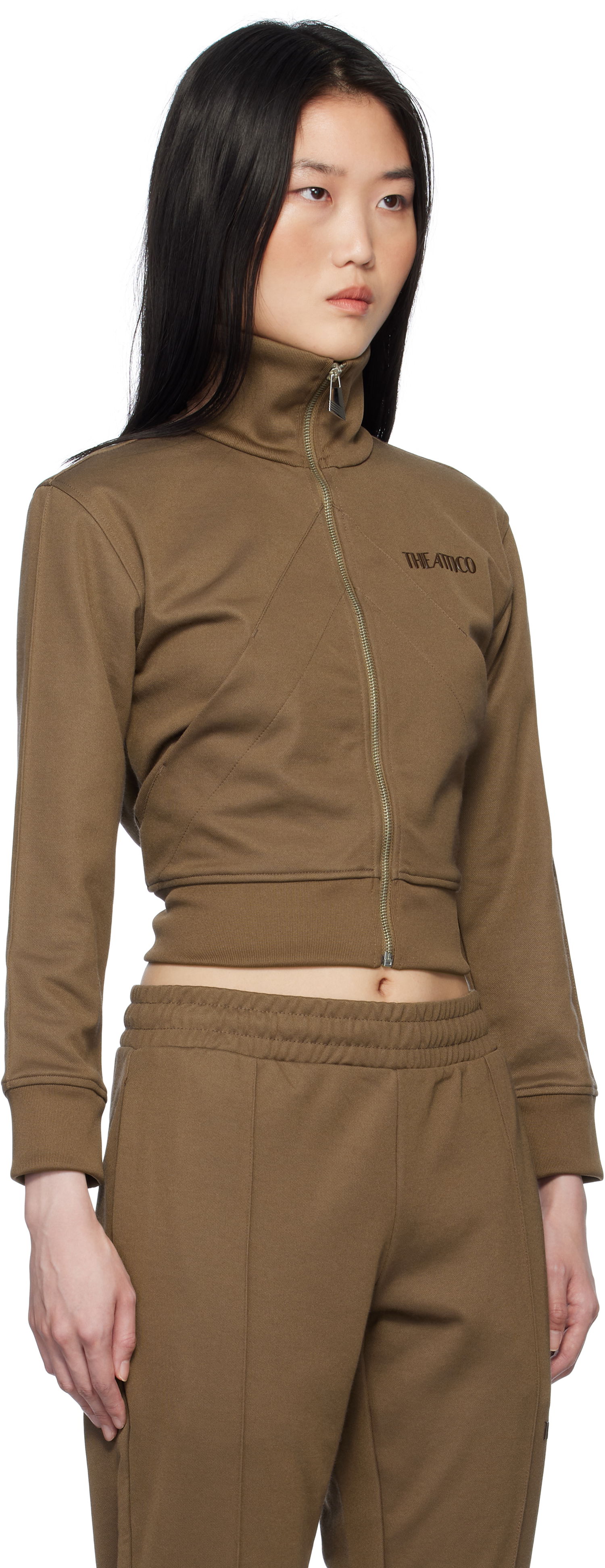 Trenirka The Attico The Attico Cropped Track Jacket Rjava | 250WCF00022 JJJ055AA, 1