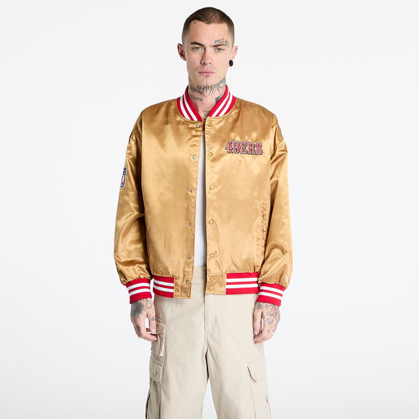Bomber jakna New Era Satin Bomber Jacket Rumena | 60580609