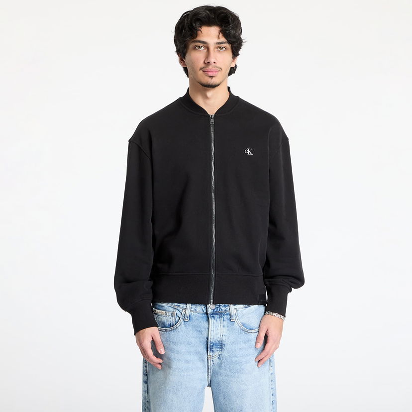 Pulover CALVIN KLEIN Calvin Klein Jeans Heavyweight Embroidered Sweatshirt Črna | J30J326753 BEH