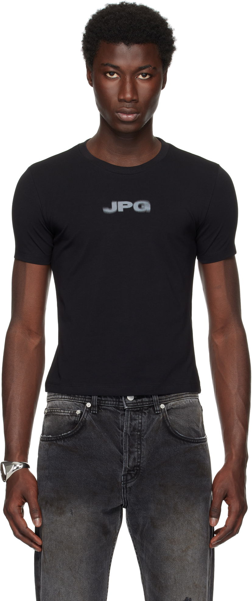 Majica Jean Paul Gaultier Jean Paul Gaultier 'The JPG' Baby Tee Črna | 25/03-W-TO300-J002-0004