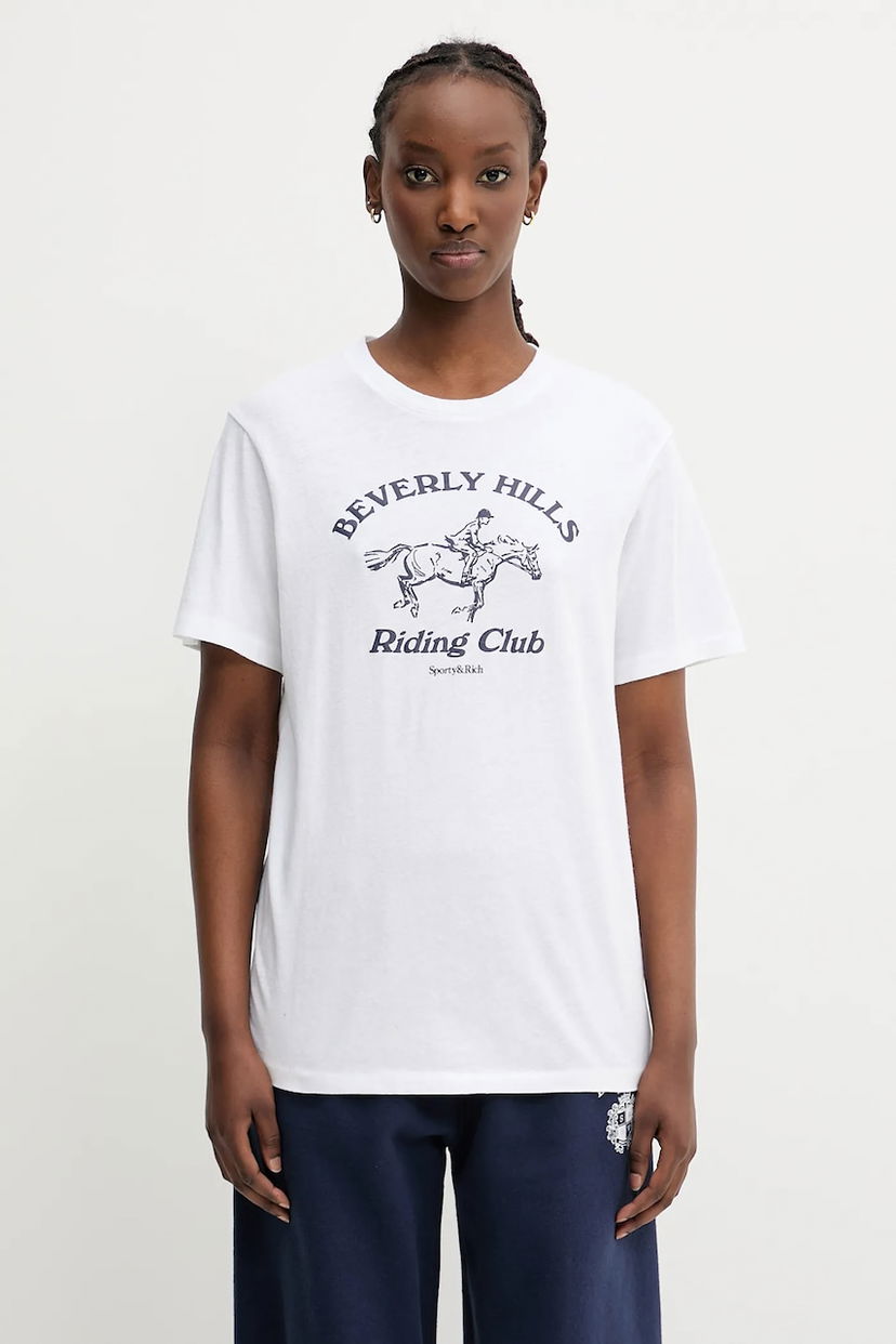 Majica Sporty & Rich Sporty & Rich BH Riding Club Tee Bela | TO089626255WH01
