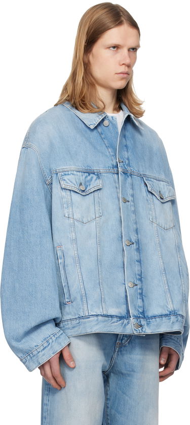 Jakna Acne Studios Blue Relaxed-Fit Denim Jacket Modra | C90176-, 1