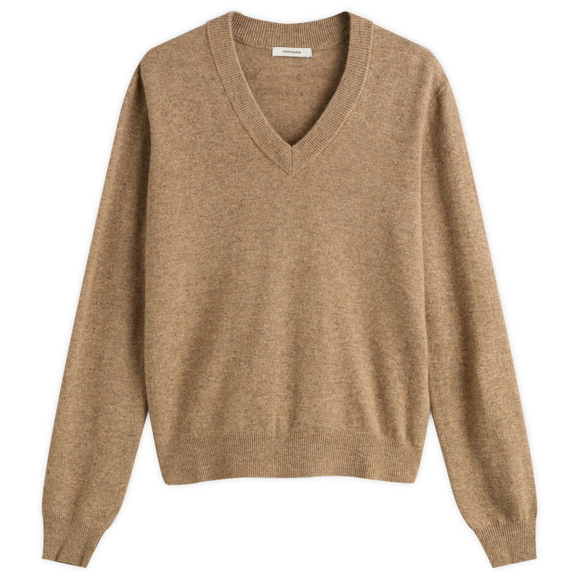 Pleteni pulover Entire Studios Entire Studios Knitted V-Neck Jumper, Size Medium Rjava | UNU-25-11063-CA