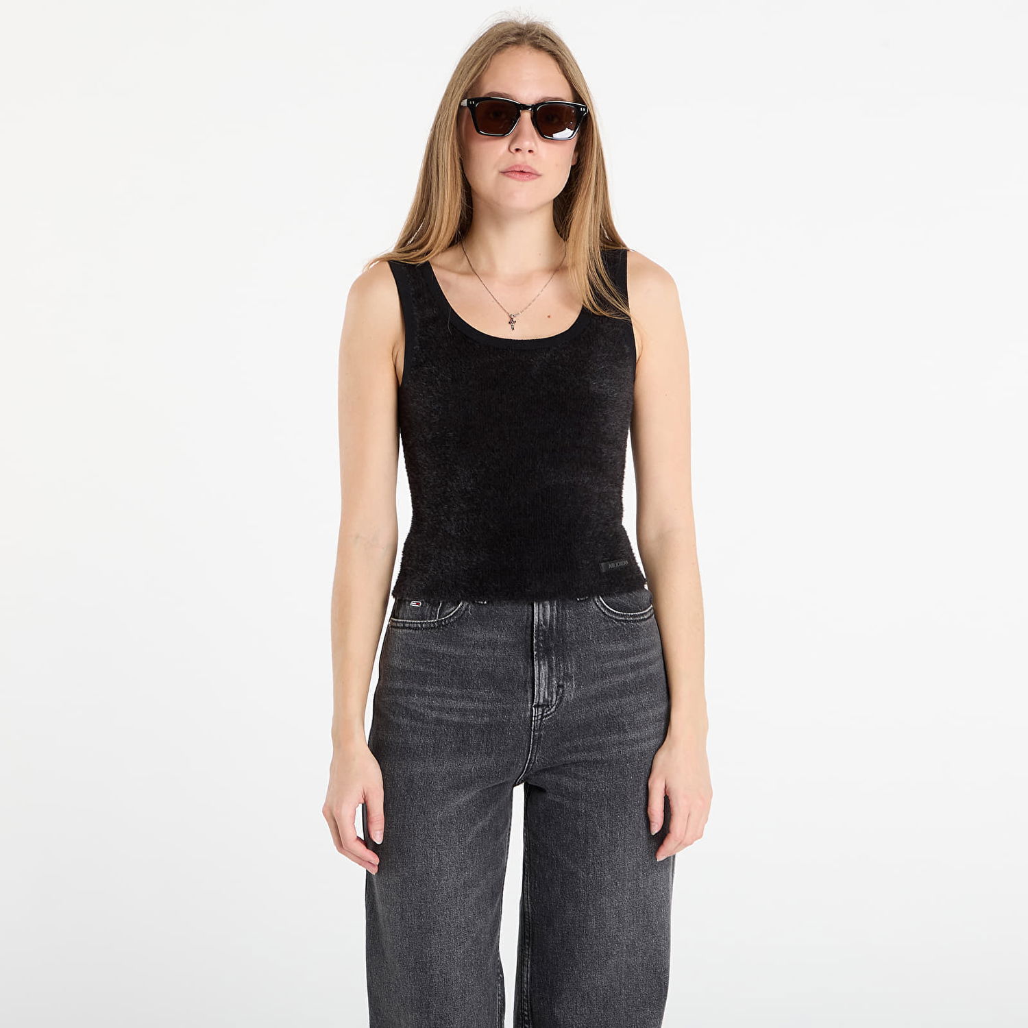 Majica brez rokavov Jordan Air Jordan Women's Fuzzy Tank Top Črna | HQ9171-010, 0