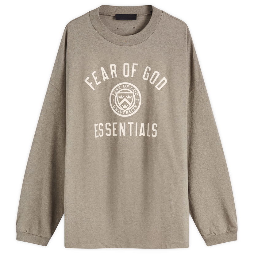 Pulover Fear of God Essentials Crest Logo Long Sleeve T-Shirt Bež | 125HO244201F