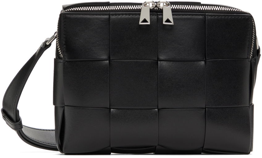 Torba za čez ramo Bottega Veneta Cassette Camera Bag Črna | 730027 VB1K0, 0
