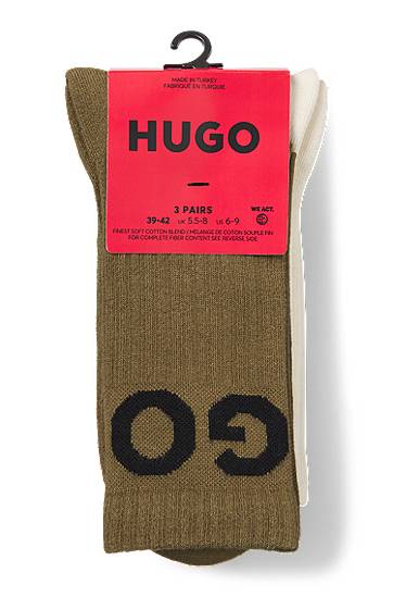 Nogavice BOSS Three-Pack Short Socks with Contrast Logos Večbarvna | 50531517, 1