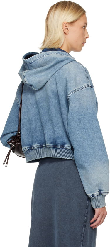 Pulover Diesel De-Giri-Crop Jogg Hoodie Modra | A18241 09M32, 2