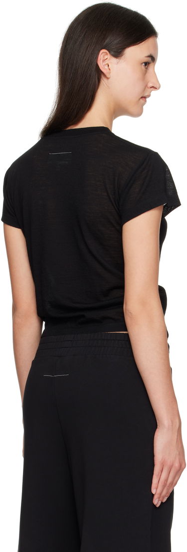 Majica Maison Margiela MM6 Maison Margiela Sheer Wool T-Shirt Črna | S52GC0354 M20123, 2