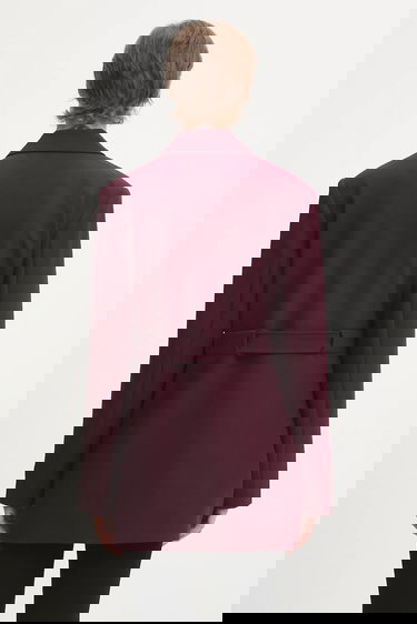 Jakna GANNI Future Twill Suiting Belted Blazer Bordo | W0403, 2