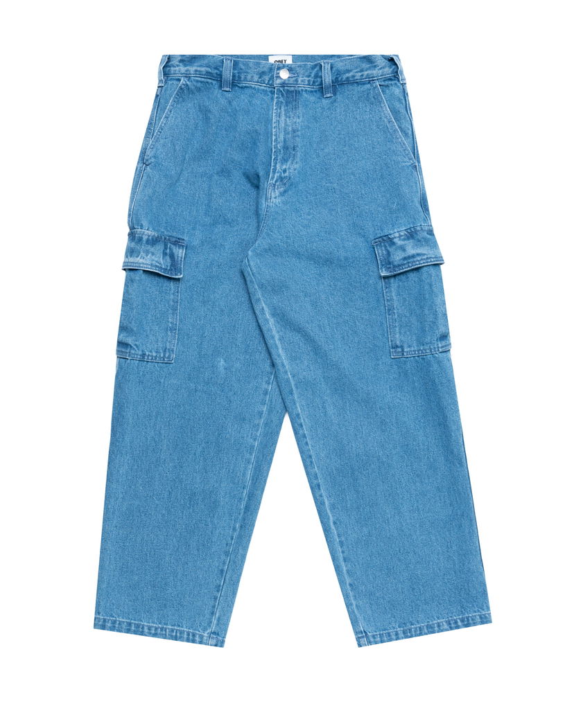 Hlače OBEY Big Wig Cargo Denim Pant Modra | 142010094-LIN