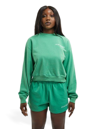 Pulover Sporty & Rich Disco Cropped Crewneck Zelena | CR474KE