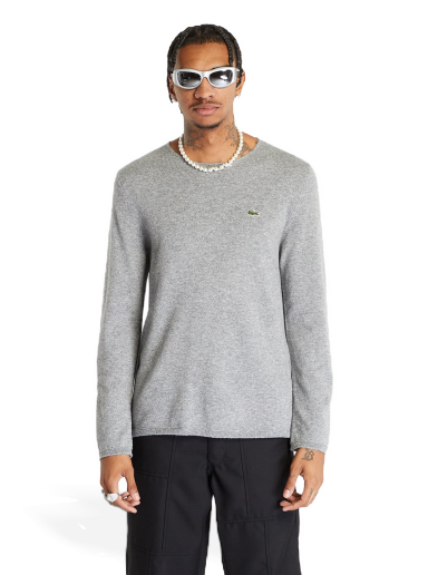 Pleteni pulover Comme des Garçons Lacoste x SHIRT Knit Sweater Siva | FL-N004 Grey